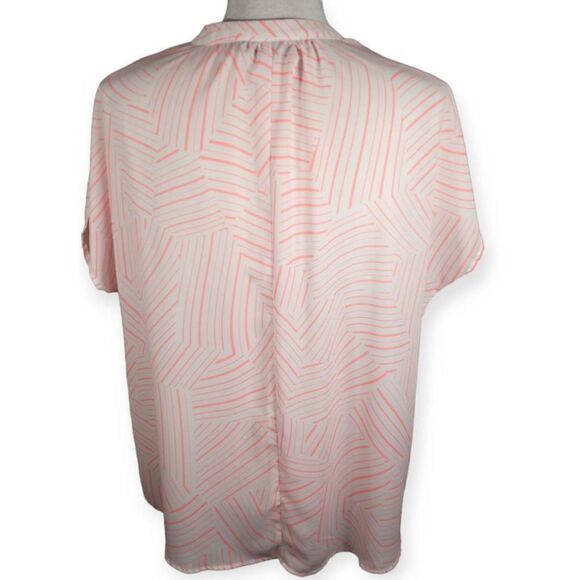 APT.9 WHITE & PINK BLOUSE SZ.L EUC - Picture 3 of 4